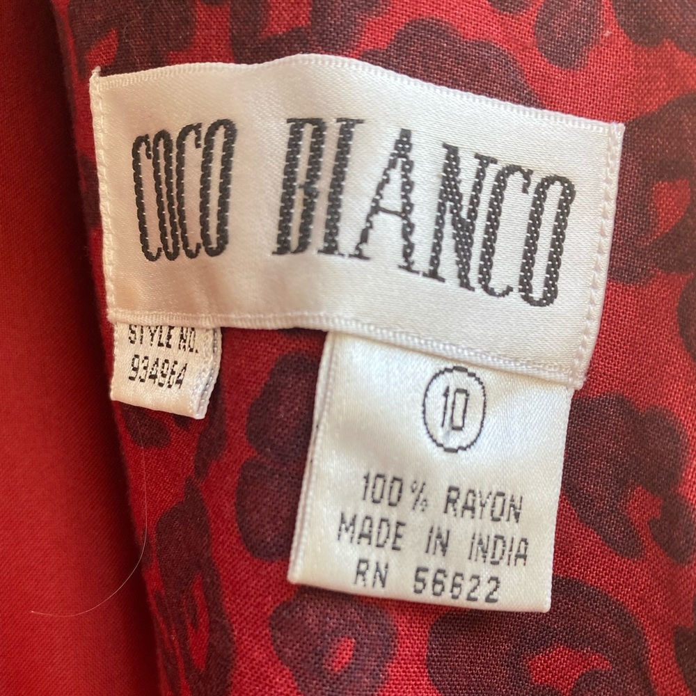 Vintage COCO BLANCO 100% linen maxi floral dress - Picture 10 of 16